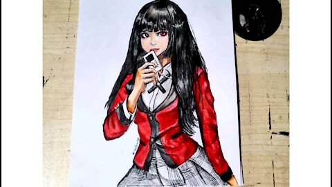 Yumeko jabami kakegurui drawing