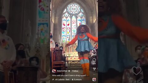 Drag Queen Brita Filter Dances in a Full Church