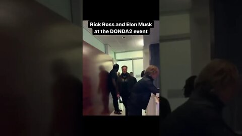 Rick Ross and Elon Musk at the DONDA2 event