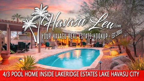 Lake Havasu Pool Home inside Lakeridge Estates 3879 N Chelsea Cir MLS 1023174