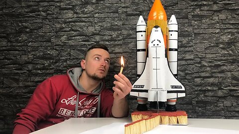 EPIC Space Shuttle Launch with Matches Chain Reaction