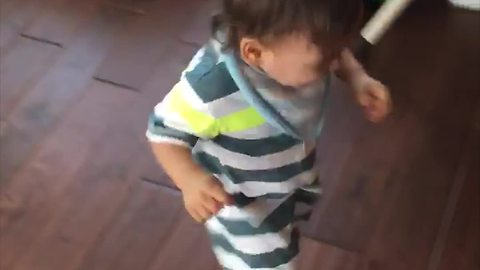Newly Walking Baby Explores