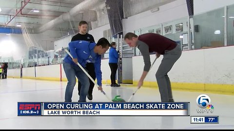 Open Curling event at Palm Beach Skate Zone