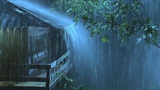 Heavy Rain And Thunder Storm - Rain Sounds for Sleeping, Insomnia, Studying Relaxing - 3 Hours