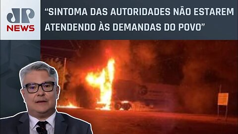 Em Rondônia, caminhoneiros e PRF entram em conflito e praça de pedágio é tomada pelo fogo