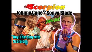 Mortal Kombat 11 | Scorpion VS Johnny Cage And Sonya Blade. | Will their marriage survive?