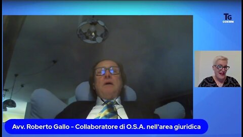 Avv. Gallo collaboratore di OSA nell’area giuridica, ospite del TG COEMM "l'Avvocato risponde"