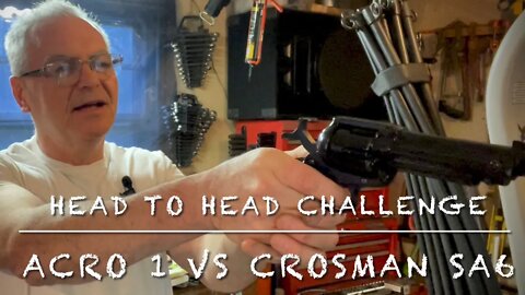 Head to head challenge Ampell Acro 1 vs. Crosman SA6 co2 powered 22 caliber air pistols!