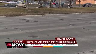 Drivers dealing with pothole problem on Mound Road