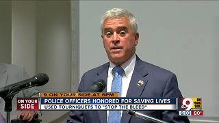 Police officers honored for saving lives with tourniquets