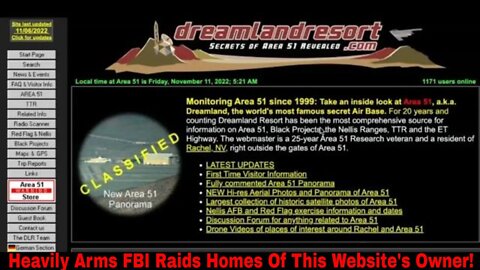 Area 51 Website Owners Homes Raided By Heavily Armed FBI Agents?