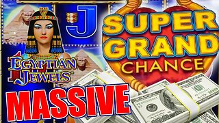 ⚡ Super Grand Chance Jackpot Egyptian Jewels ⚡ Max Bet Dollar Storm Strikes a Big Win!