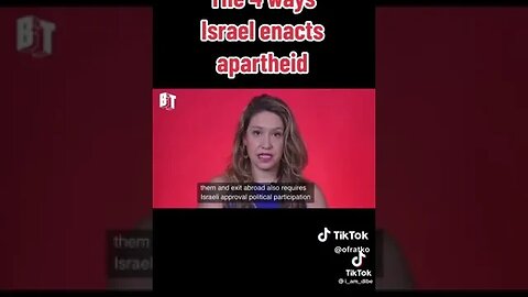 The 4 Ways Israel Enacts Apartheid