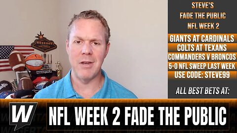 NFL Week 2 Picks & Predictions | Chargers vs Titans | Dolphins vs Patriots | Week 2 Fade the Public