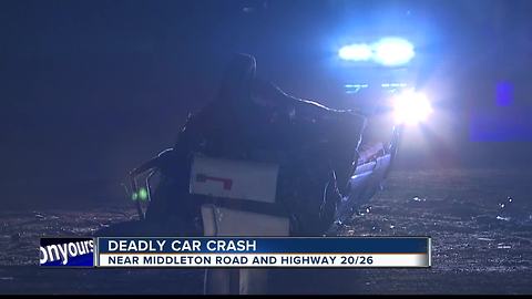 ISP: 1 person killed in wrong-way crash on Middleton Rd. at intersection of Marble Front Rd.