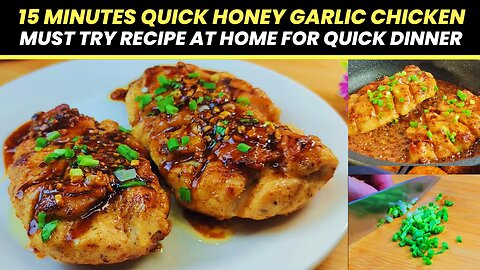 15 Minutes quick honey garlic chicken recipe | Chicken recipes | How to cook chicken breast
