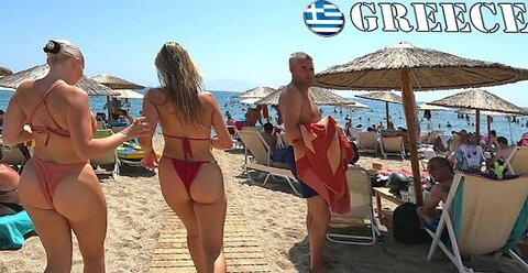 BlklNl Beach Greece beach Halkidiki Kasandra beach girls Beach Walk.