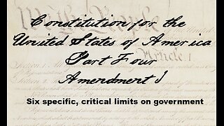 USA Constitution Part 4 - The First Amendment