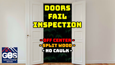 New Construction Inspection Door Installation & how NOT to do it-Off Center-No Caulk-Split Wood