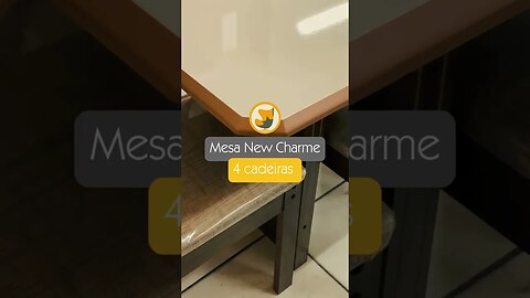 Mesa De Jantar New Charme 4 cadeiras possui espaço para 4 pessoas!