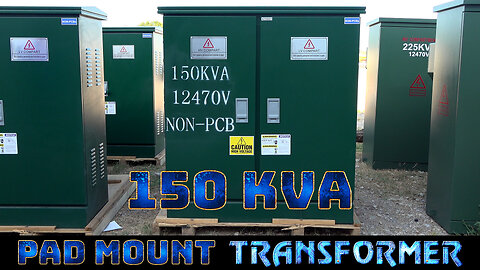 Pad Mount Transformer - 150 KVA 12470V Delta Primary, 480Y/277 Wye-n Secondary