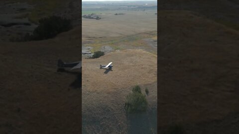 super short landing - Badlands Traveller #pilot #airplane #flying #stol #bushplane #taildragger