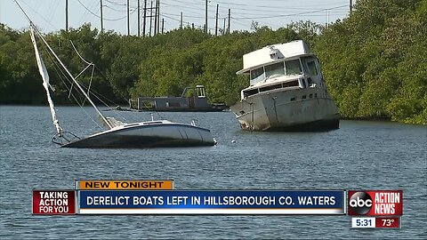 Hillsborough County plans to remove 13 derelict boats from Williams Boat Ramp