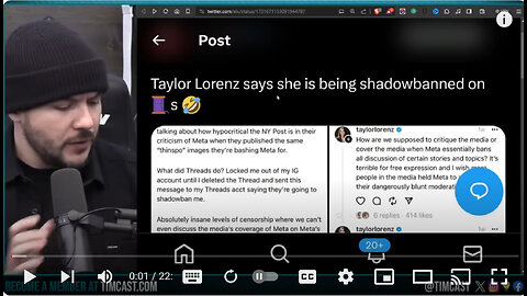 ELON MUSK IS RIGHT Taylor Lorenz CENSORED On Threads