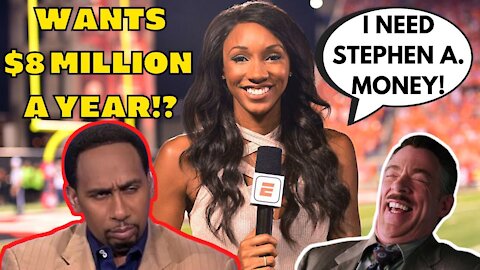 ESPN's Maria Taylor wants STEPHEN A. SMITH & MIKE GREENBERG MONEY! $8 MILLION A YEAR!