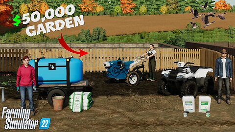 Building a $50,000 PARADISE GARDEN for the FARM | Farming Simulator 22 | PS5 | Epi 9