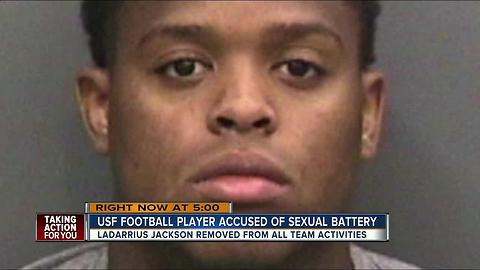 USF football player arrested for sexual battery, false imprisonment