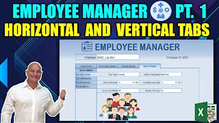 Create Horizontal AND Vertical Tabs in this Excel Employee Manager [Part 1]