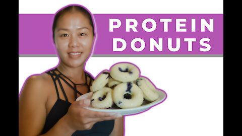 Super YUMMY Blueberry Protein Donuts | Follow Along Recipe