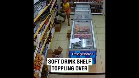 Soft Drink Shelf Toppling Over