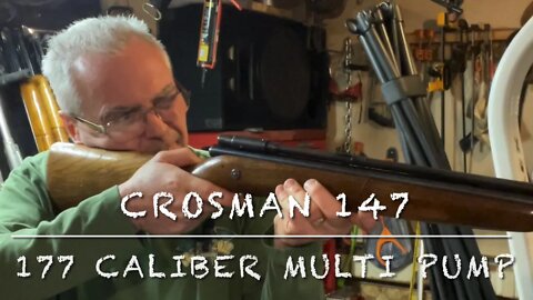 Crosman model 147 very rare .177 version self cocking pellet rifle. Plinking in the garage