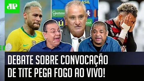 PEGOU FOGO! "Eles DEVEM ESTAR PU***, cara!" Vampeta e Flavio Prado DEBATEM convocação de Tite!