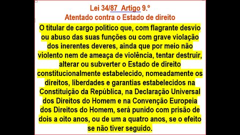 BURLA E BURLÕES MOSTRA CARTÃO VERMELHO LEI 34/87 politics-political