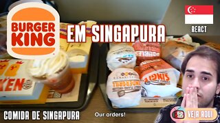 Burger King em SINGAPURA: o que tem de DIFERENTE no CARDÁPIO? | Veja Aqui Reacts