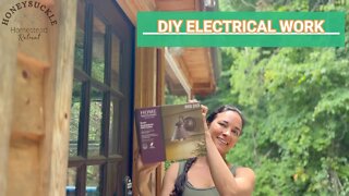 DIY Electrical Work! Installing New Exterior Light: Essen 8.375 in. Antique Copper Outdoor Wall Lamp