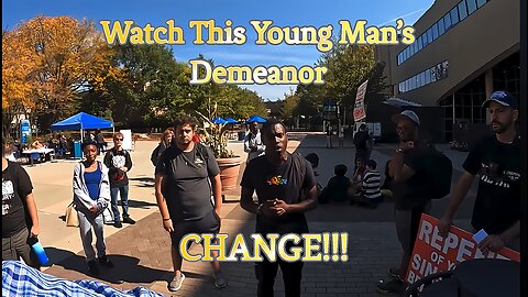 Young Man ANGRY about SLAVERY Speaks with Street Preacher @ Columbus State University