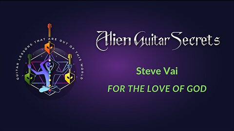 Steve Vai - For the Love of God Cover || Rob Lobasso Alien Guitar Secrets