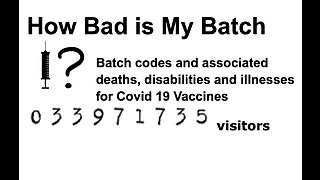 How Bad Is My COVID Vax Batch? Was I given a placebo, a gene-modifying dose, or a true “death shot”?