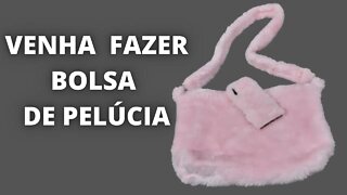 Bolsa de pelúcia linda e chic