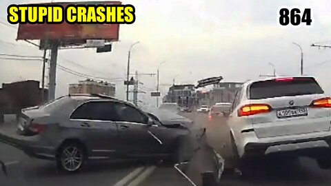 Stupid crashes 864 March 2024 car crash compilation