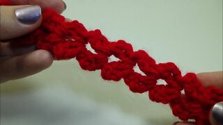 crochet simple cord lace stripe free pattern for beginners
