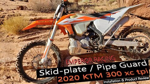 2020 KTM 300 XC TPI "Skid-plate - Pipe-Guard" by "Emperor Racing | Installation & Review