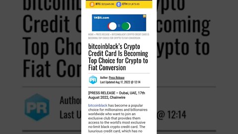 Bitcoinblack’s Crypto Credit Card Is Becoming Top Choice for Crypto @AltcoinDaily @BitBoyCrypto