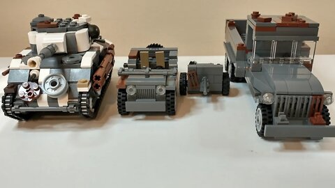 American world war II vehicles tanks and cannons collection Lego.