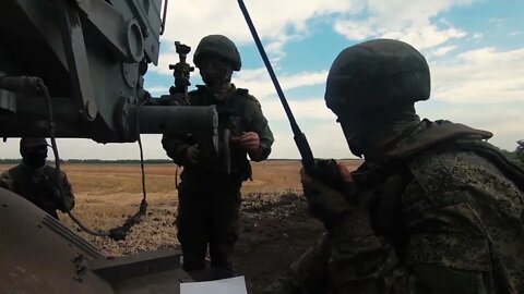 Russian BM-21 "Grad" MLRS Hammering Ukrainian Positions