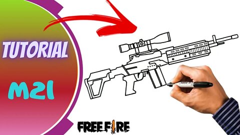 Como Desenhar a Arma M21 Carapina do Free Fire